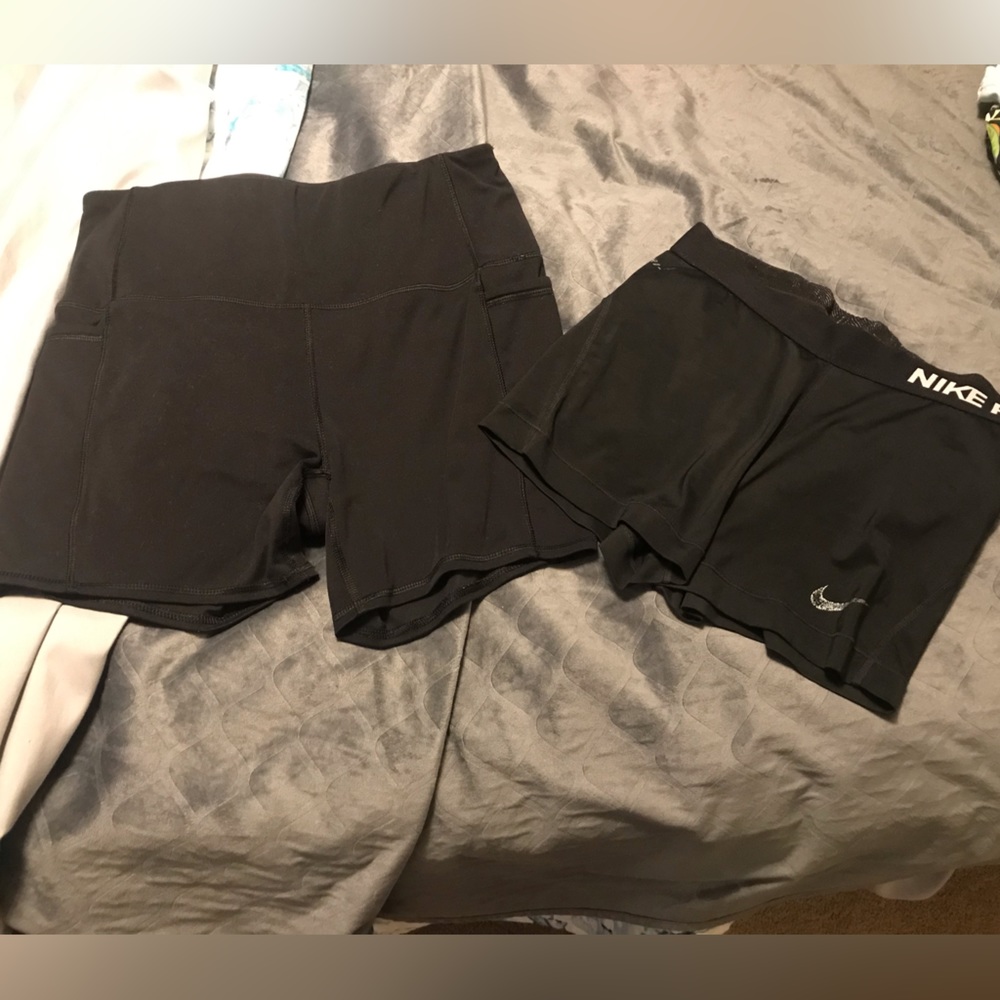 Two pairs of workout shorts